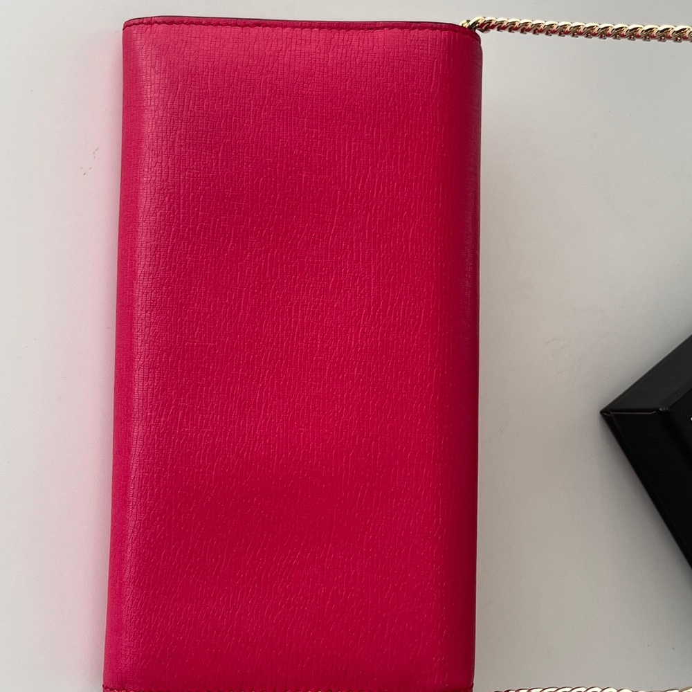 Gucci Leather Continental Wallet With Horsebit in Fuchsia/ Pink - Picture 12 of 15